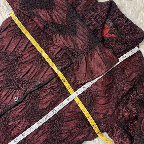 🟢3 for $20 PLEATS Collections button front top long sleeve peplum style sz S - Picture 9 of 12